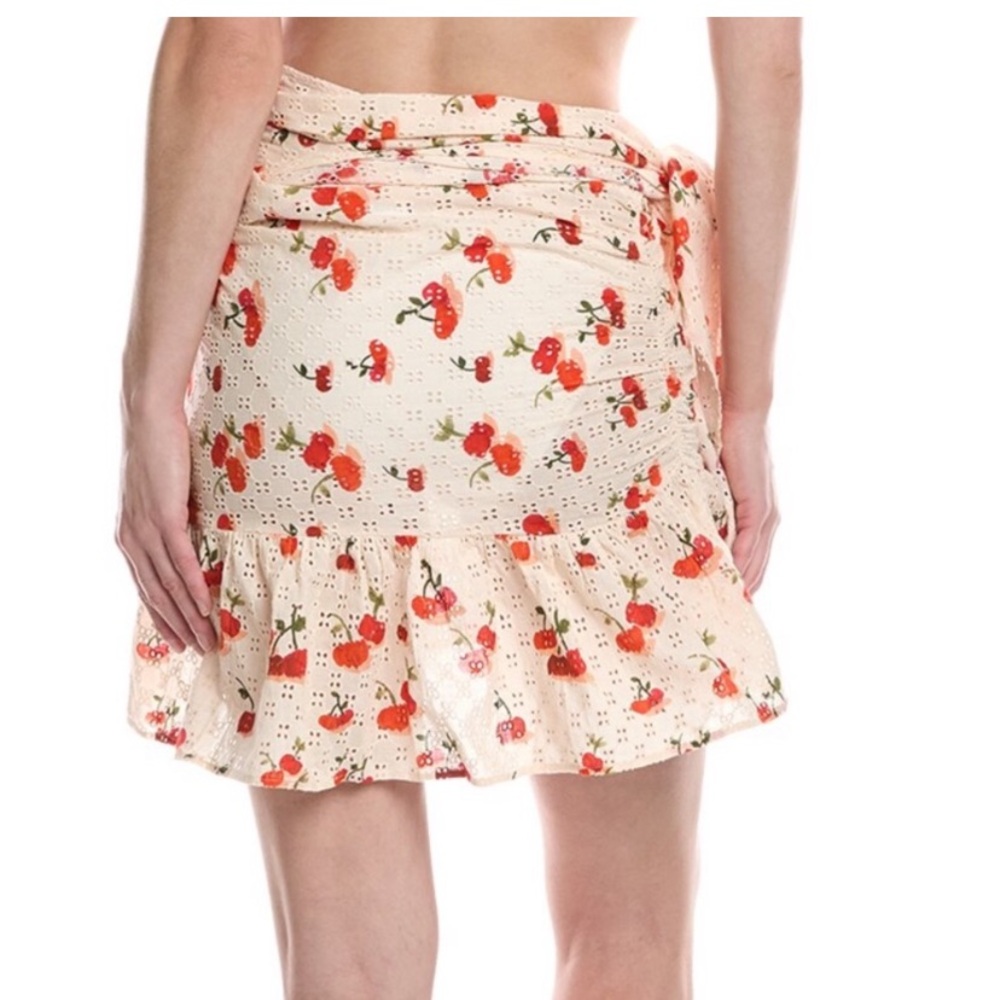 Farm Rio Pitanga Cream Cherry Eyelet Ruffles Coverup - Picture 4 of 4
